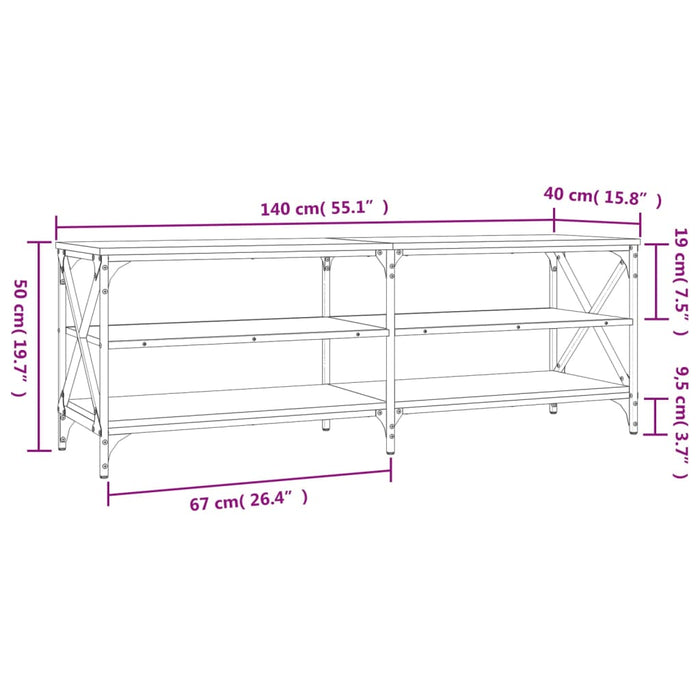 TV-Schrank Sonoma-Eiche 140x40x50 cm Holzwerkstoff