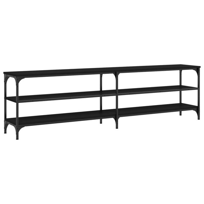 TV-Schrank Schwarz 180x30x50 cm Holzwerkstoff und Metall