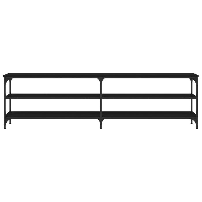 TV-Schrank Schwarz 180x30x50 cm Holzwerkstoff und Metall