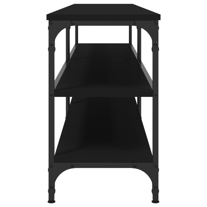 TV-Schrank Schwarz 180x30x50 cm Holzwerkstoff und Metall