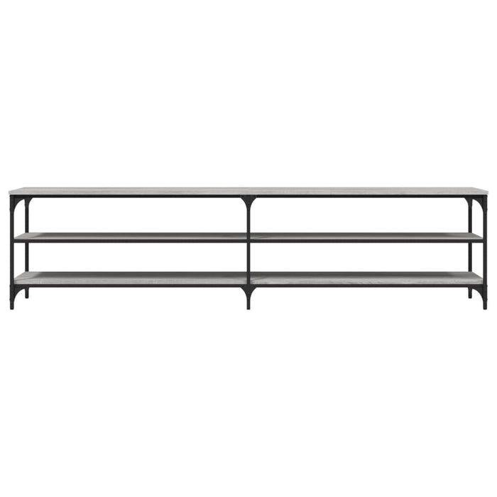TV-Schrank Grau Sonoma 200x30x50 cm Holzwerkstoff und Metall