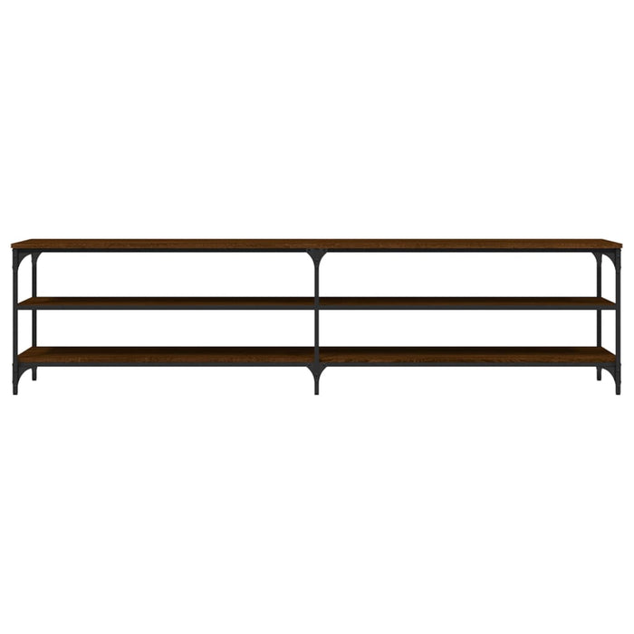 TV-Schrank Braun Eiche 200x30x50 cm Holzwerkstoff und Metall