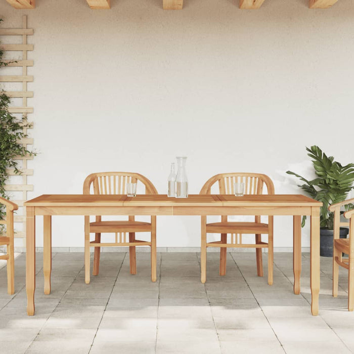 Garden dining table 200x90x75 cm solid teak wood
