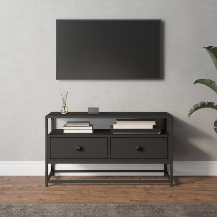 TV-Schrank Schwarz 80x35x45 cm Holzwerkstoff