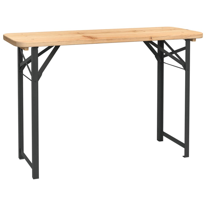 3-tlg. Biertisch-Set Klappbar Massivholz Tanne