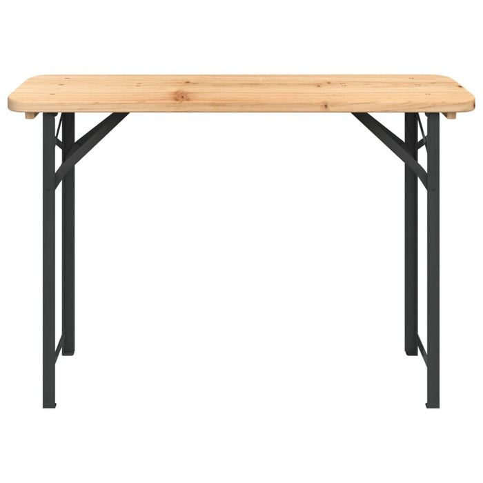 3-tlg. Biertisch-Set Klappbar Massivholz Tanne