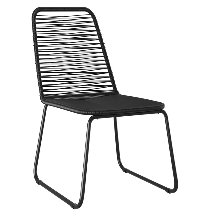 7-tlg. Garten-Essgruppe Schwarz