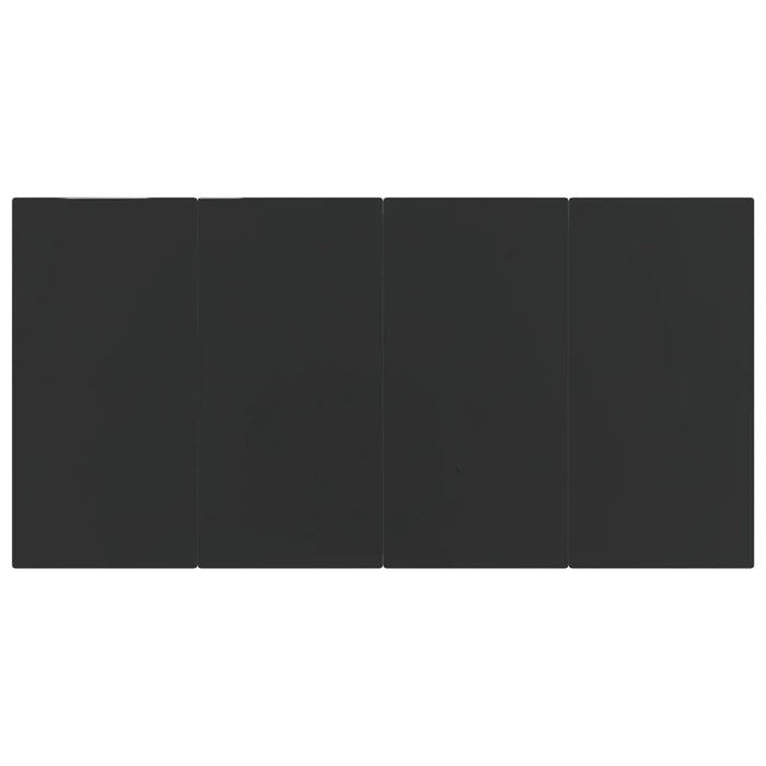 5-tlg. Garten-Essgruppe Schwarz PVC Rattan