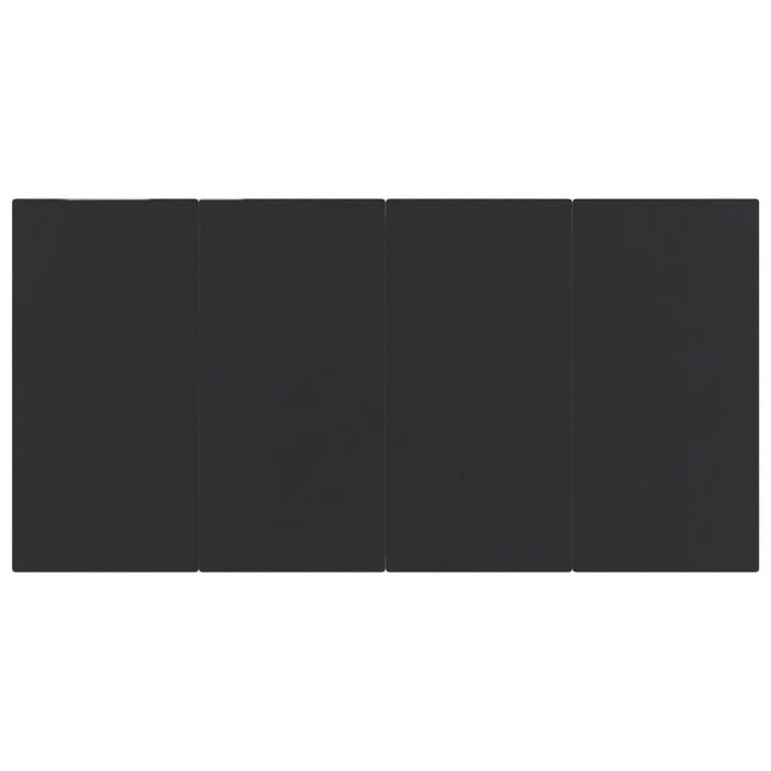 5-tlg. Garten-Essgruppe Dunkelgrau Poly Rattan