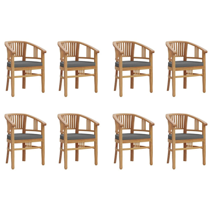 9-tlg. Garten-Essgruppe Massivholz Teak