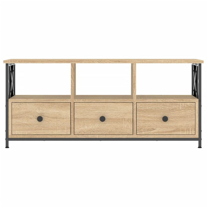 TV cabinet Sonoma oak 102x33x45 cm made of wood and iron