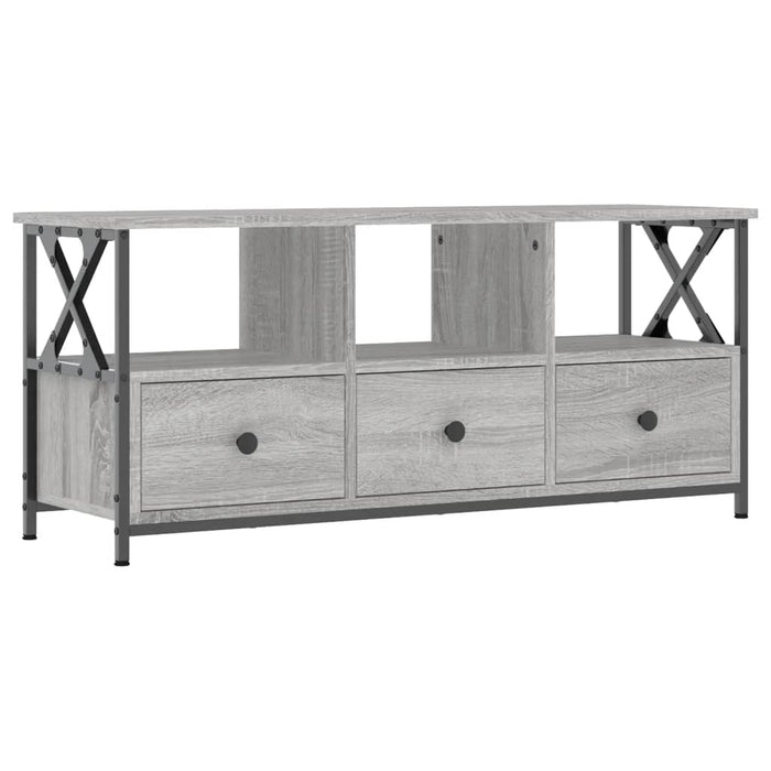 TV-Schrank Grau Sonoma 102x33x45 cm Holzwerkstoff & Eisen