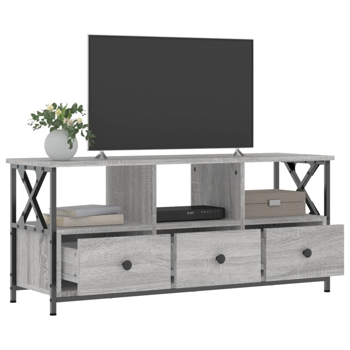 TV-Schrank Grau Sonoma 102x33x45 cm Holzwerkstoff & Eisen