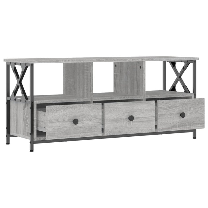 TV-Schrank Grau Sonoma 102x33x45 cm Holzwerkstoff & Eisen