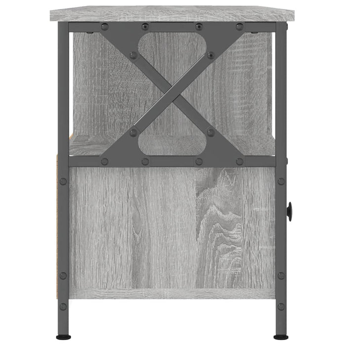 TV-Schrank Grau Sonoma 102x33x45 cm Holzwerkstoff & Eisen