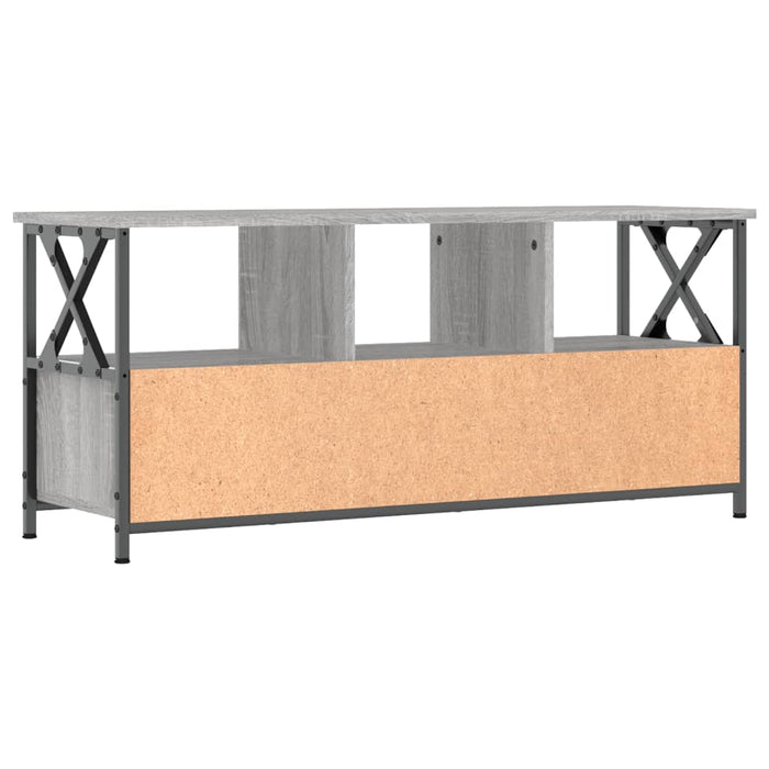 TV-Schrank Grau Sonoma 102x33x45 cm Holzwerkstoff & Eisen