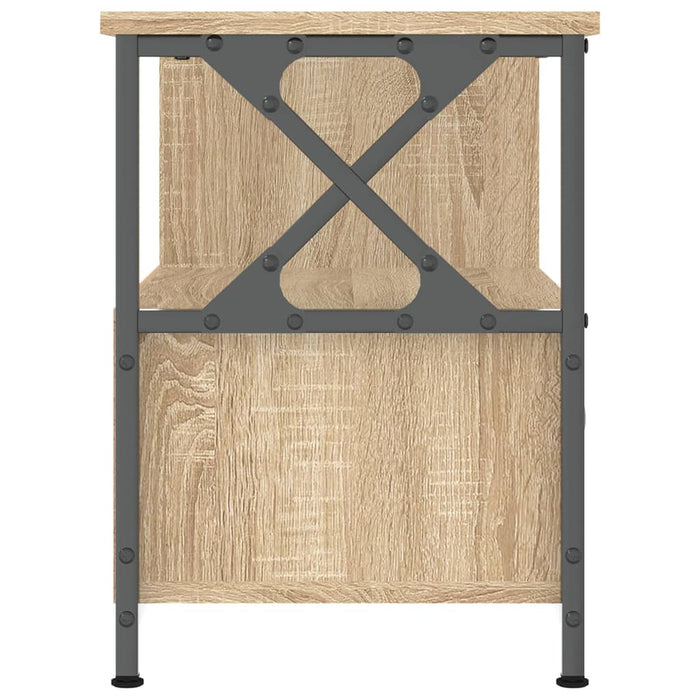 TV-Schrank Sonoma-Eiche 90x33x45 cm Holzwerkstoff & Eisen