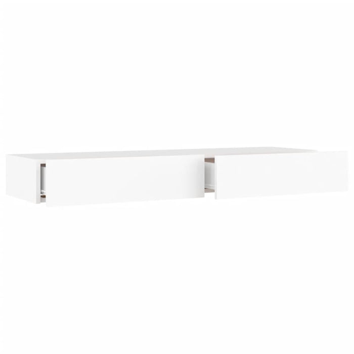 TV-Schrank mit LED-Leuchten Weiß 120x35x15,5 cm