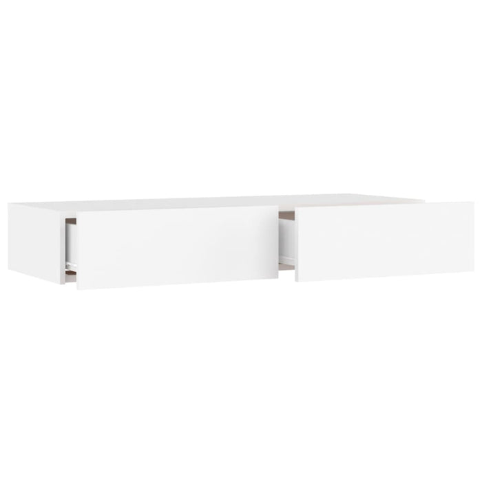 TV-Schrank mit LED-Leuchten Weiß 90x35x15,5 cm