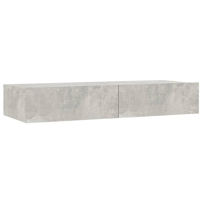 TV cabinet with LED lights concrete gray 90x35x15.5 cm