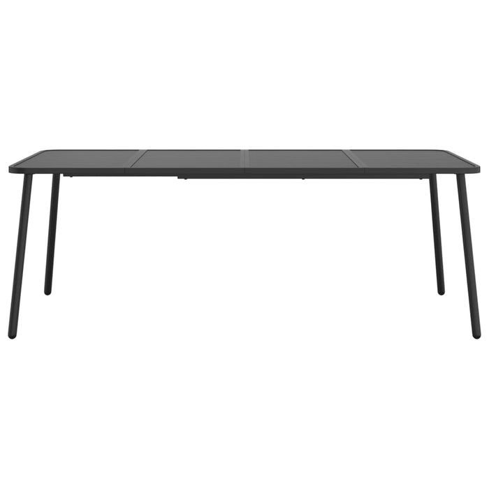 Gartentisch Anthrazit 200x100x71 cm Stahl