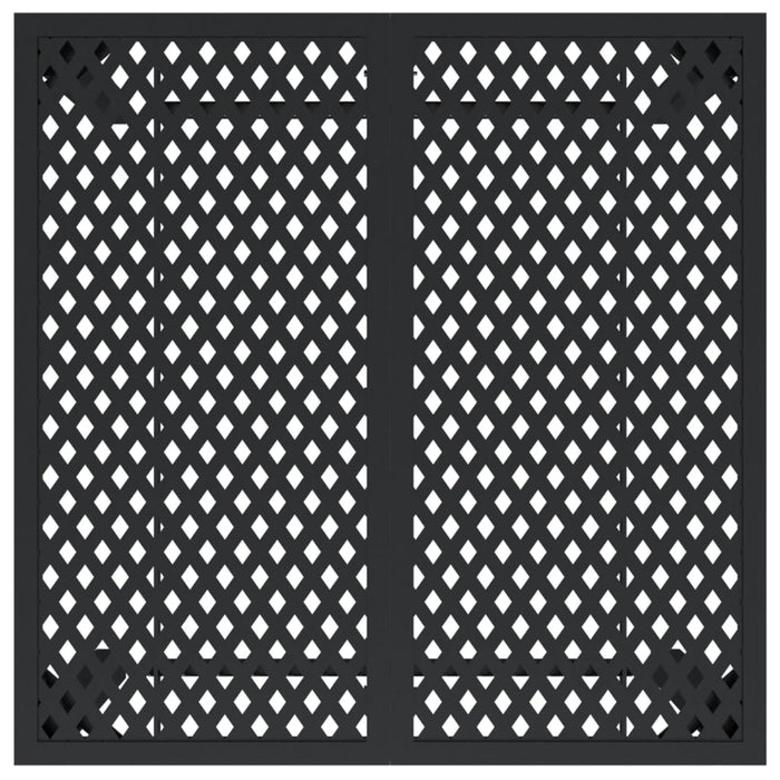 Gartentisch Anthrazit 80x80x72 cm Stahl