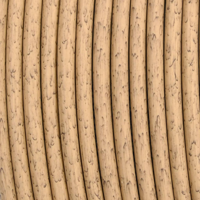 3-tlg. Garten-Lounge-Set mit Kissen Dunkelgrau Poly Rattan