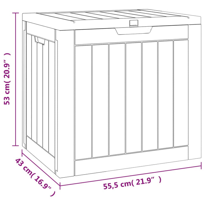 Gartenbox Menio Schwarz 55,5x43x53 cm Polypropylen