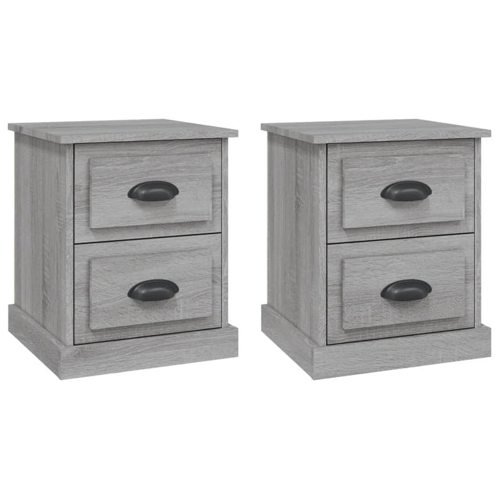 Nachttische 2 Stk. Grau Sonoma 39x39x47,5 cm Holzwerkstoff