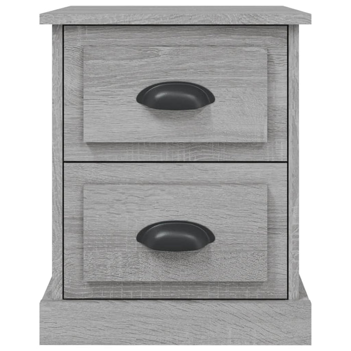 Nachttische 2 Stk. Grau Sonoma 39x39x47,5 cm Holzwerkstoff