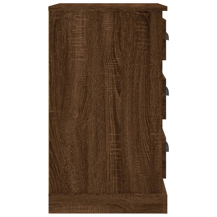 Nachttisch Braun Eichen-Optik 39x39x67 cm Holzwerkstoff