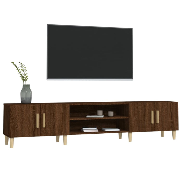 TV cabinet brown oak look 180x31.5x40 cm wood material