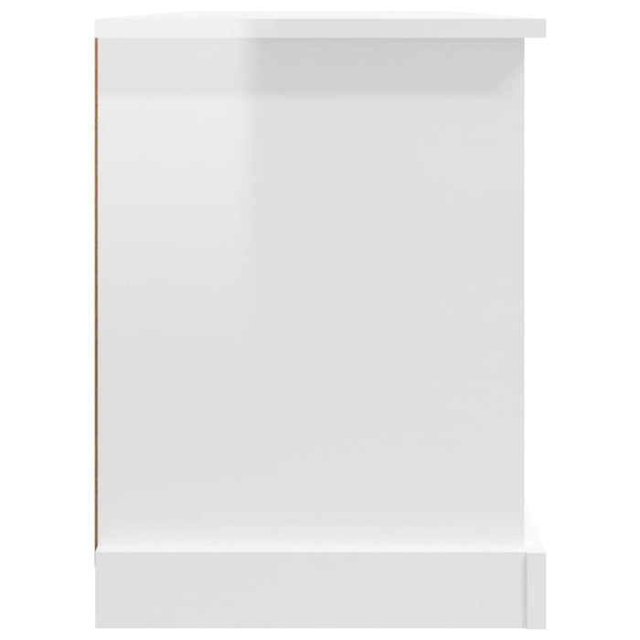 TV-Schrank Hochglanz-Weiß 99,5x35,5x48 cm Holzwerkstoff