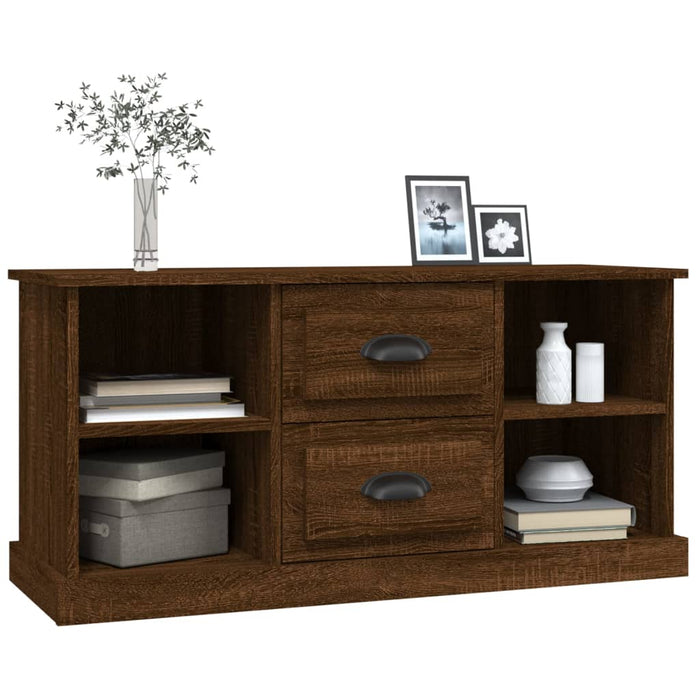 TV-Schrank Braun Eichen-Optik 99,5x35,5x48 cm Holzwerkstoff