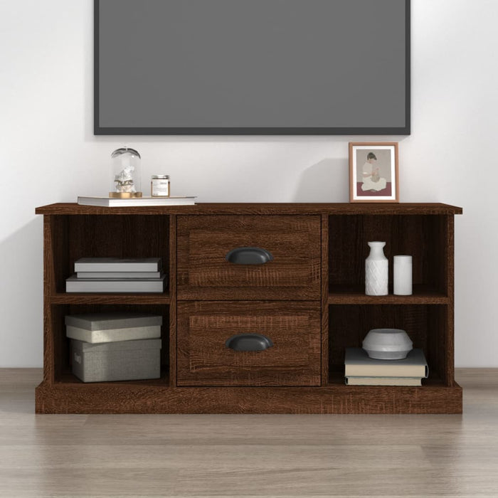 TV-Schrank Braun Eichen-Optik 99,5x35,5x48 cm Holzwerkstoff