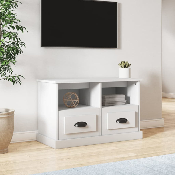 TV-Schrank Weiß 80x35x50 cm Holzwerkstoff
