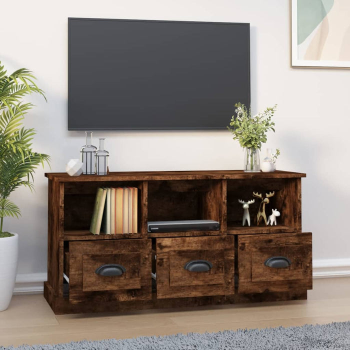 TV-Schrank Räuchereiche 100x35x50 cm Holzwerkstoff