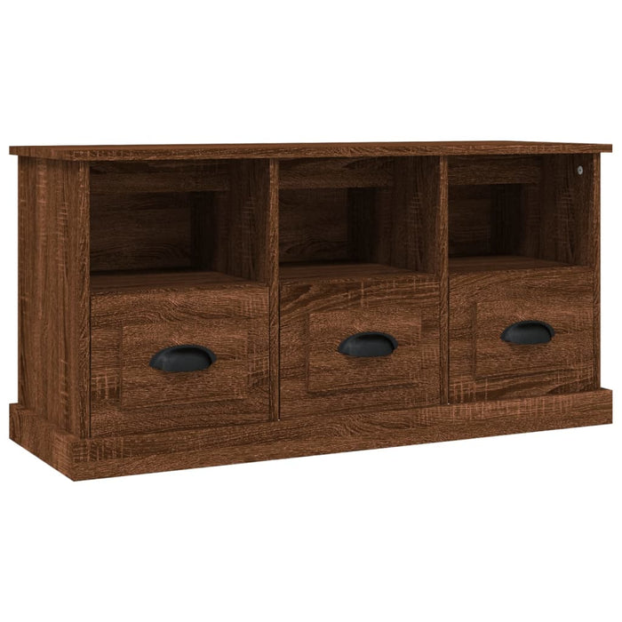 TV-Schrank Braun Eichen-Optik 100x35x50 cm Holzwerkstoff