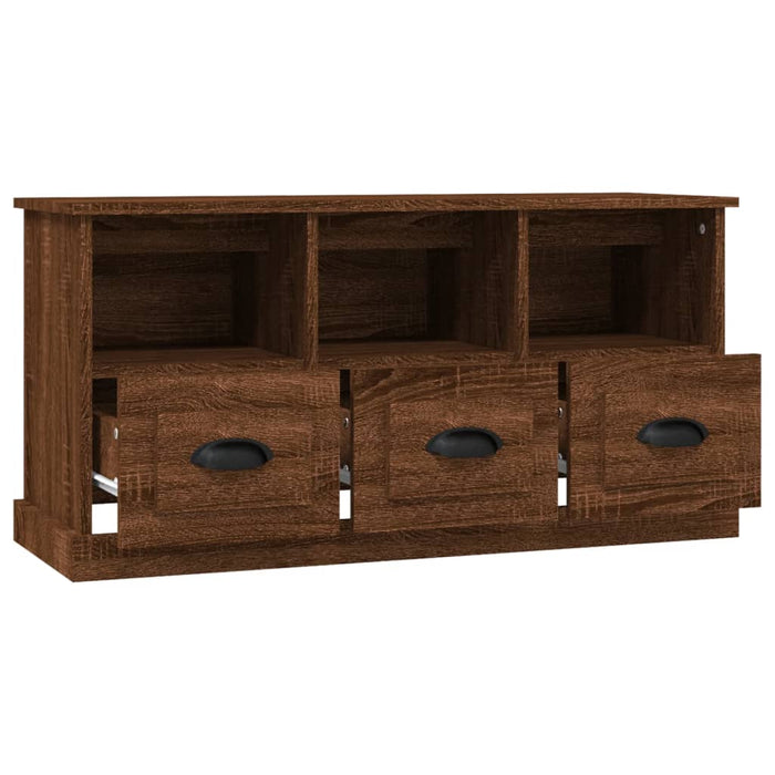 TV-Schrank Braun Eichen-Optik 100x35x50 cm Holzwerkstoff