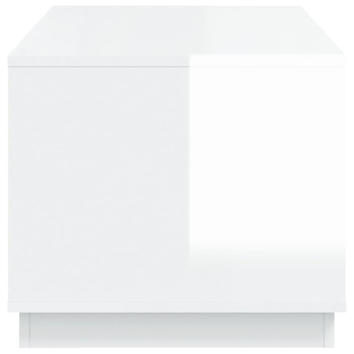 Couchtisch Hochglanz-Weiß 102x50x44 cm Holzwerkstoff