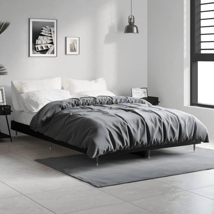 Bettgestell Schwarz 120x190 cm Holzwerkstoff