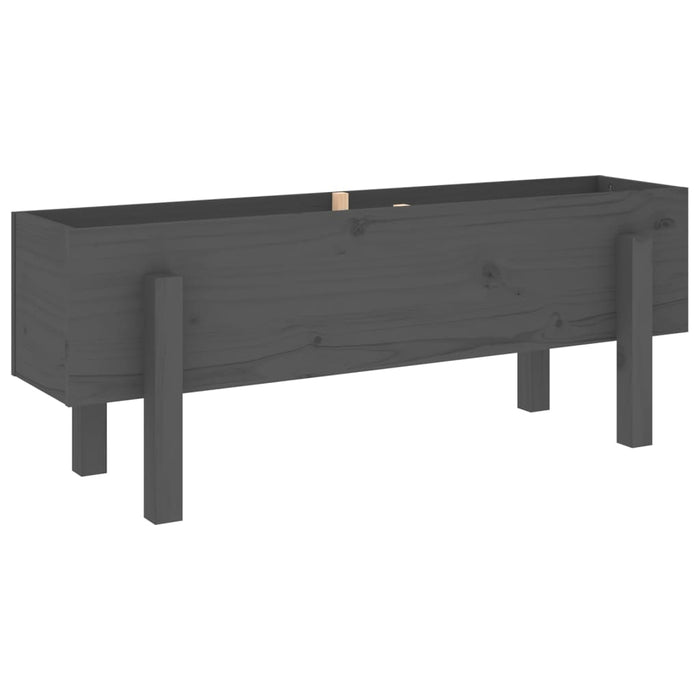 Hochbeet Grau 101x30x38 cm Massivholz Kiefer