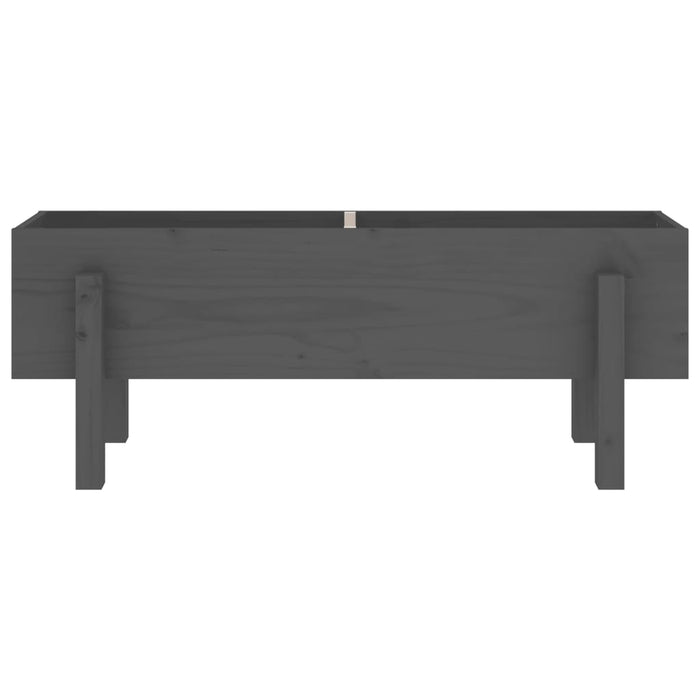Hochbeet Grau 101x30x38 cm Massivholz Kiefer