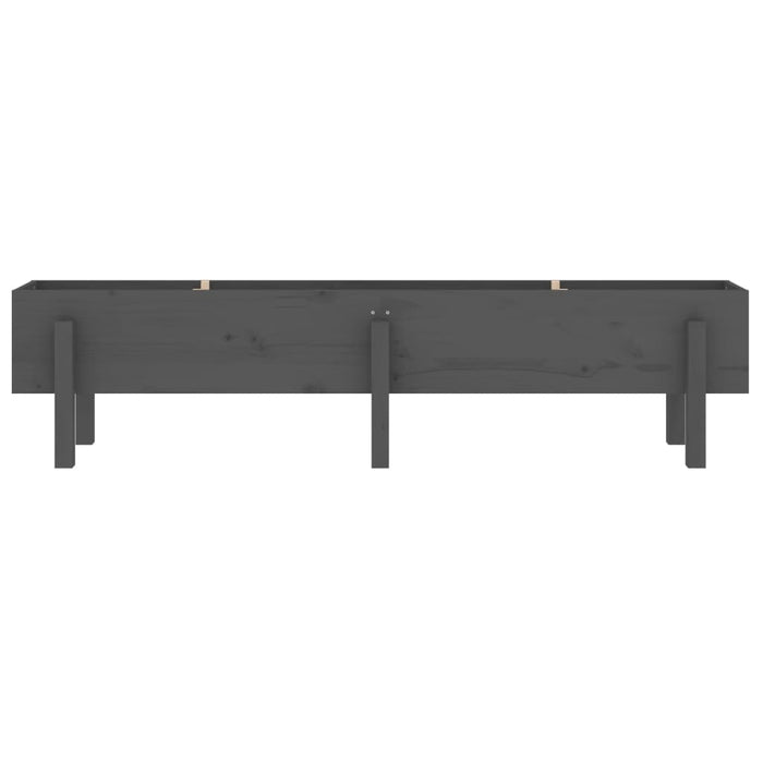 Hochbeet Grau 160x30x38 cm Massivholz Kiefer