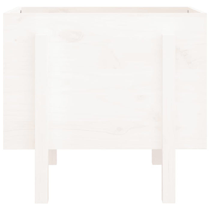 Pflanzkübel Weiß 62x50x57 cm Massivholz Kiefer