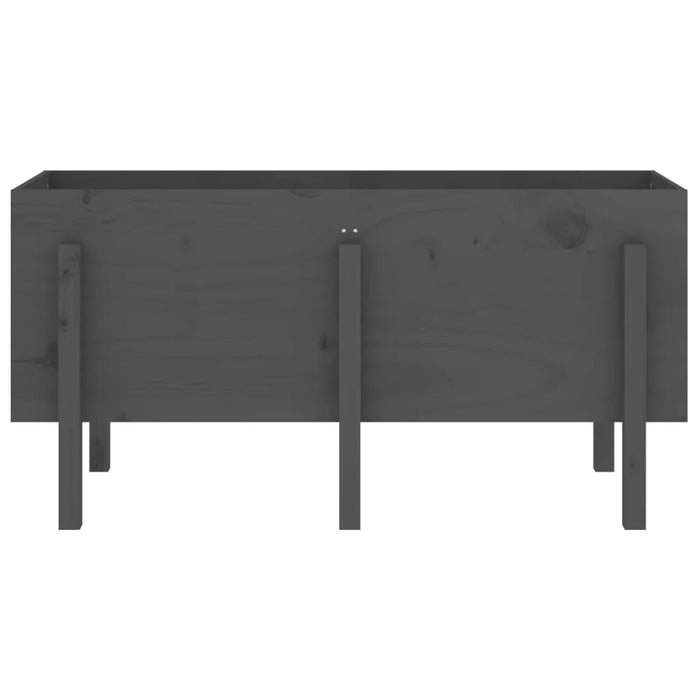 Hochbeet Grau 121x50x57 cm Massivholz Kiefer