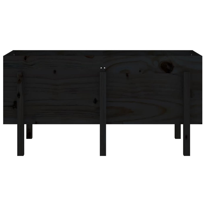 Hochbeet Schwarz 121x50x57 cm Massivholz Kiefer