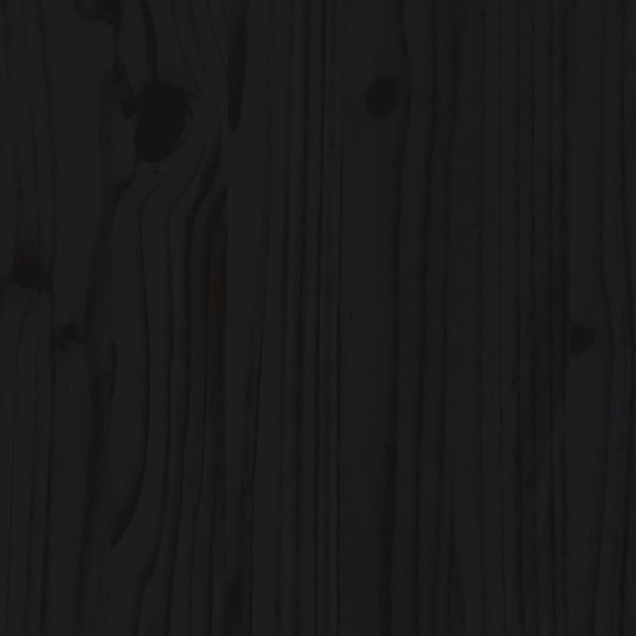 Pflanzkübel Schwarz 40x40x39 cm Massivholz Kiefer