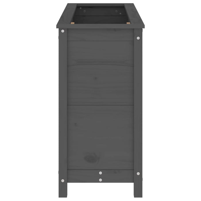 Hochbeet Grau 119,5x40x78 cm Massivholz Kiefer