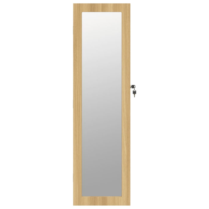 Schmuckschrank mit Spiegel Wandmontage 30x8,5x106 cm